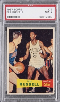 1957 Topps #57 Bill Russell SP Rookie Card – PSA NM 7 